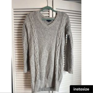 Knit Sweater Dress in Grey